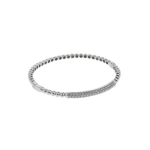 Sterling Silver Minimal Solitaire Bangle