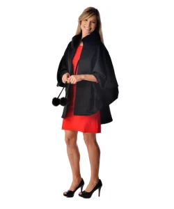 Women’s Cashmere Cape with Fox Fur