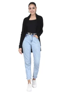 Luxurious 100% Cashmere Cardigan Sweater With An Open Front